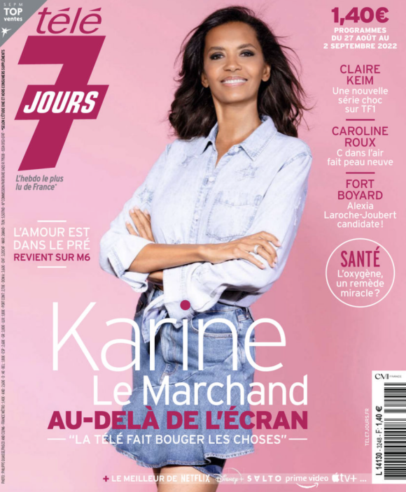 Karine Le Marchand fait la couverture du dernier numéro de "Télé 7 jours" paru le 22 août 2022