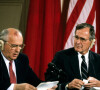 Mikhaïl Gorbatchev, le dernier dirigeant de l’URSS, et George Bush Sr.