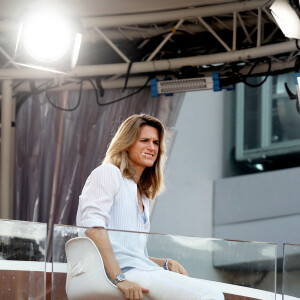 Amélie Mauresmo - People dans les tribunes des Internationaux de France de Tennis de Roland Garros à Paris. Le 10 juin 2021 © Dominique Jacovides / Bestimage