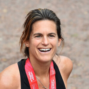 Amélie Mauresmo boucle le marathon de Londres en 3h22'45'' le 28 avril 2019.