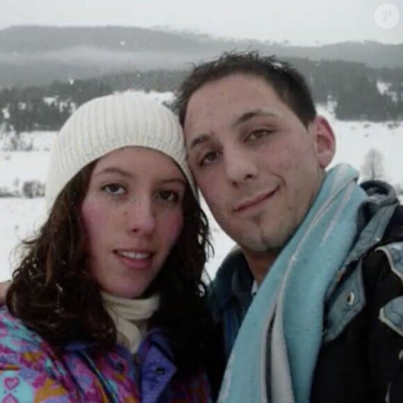 Cédric Jubillar avec sa femme Delphine en plein hivere