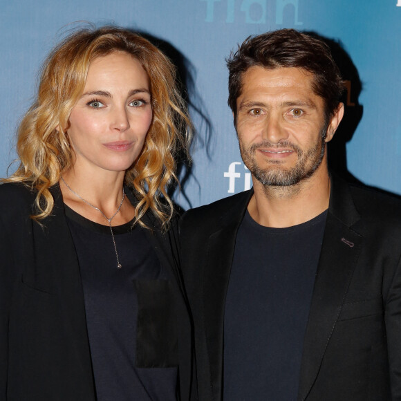 Exclusif - Bixente Lizarazu et sa compagne Claire Keim - Soirée annuelle de la FIDH (Fédération Internationale des ligues de Droits de l'Homme) à l'Hôtel de Ville à Paris.