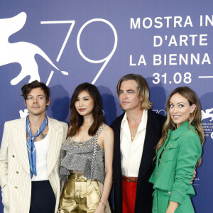 Harry Styles, Olivia Wilde, Chris Pine et Gemma Chan au photocall du film "Don't Worry Darling" lors de la 79ème édition du festival du film de Venise (La Mostra), Italie, le 5 septembre 2022
