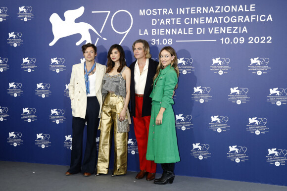 Harry Styles, Olivia Wilde, Chris Pine et Gemma Chan au photocall du film "Don't Worry Darling" lors de la 79ème édition du festival du film de Venise (La Mostra), Italie, le 5 septembre 2022