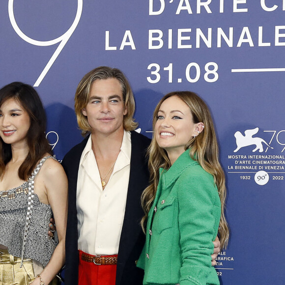 Harry Styles, Olivia Wilde, Chris Pine et Gemma Chan au photocall du film "Don't Worry Darling" lors de la 79ème édition du festival du film de Venise (La Mostra), Italie, le 5 septembre 2022
