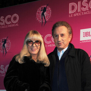Michel Drucker et son epouse Dany Saval - Exclusif - Derniere du spectacle 'Disco' aux Folies Bergeres a Paris le 10 janvier 2014.