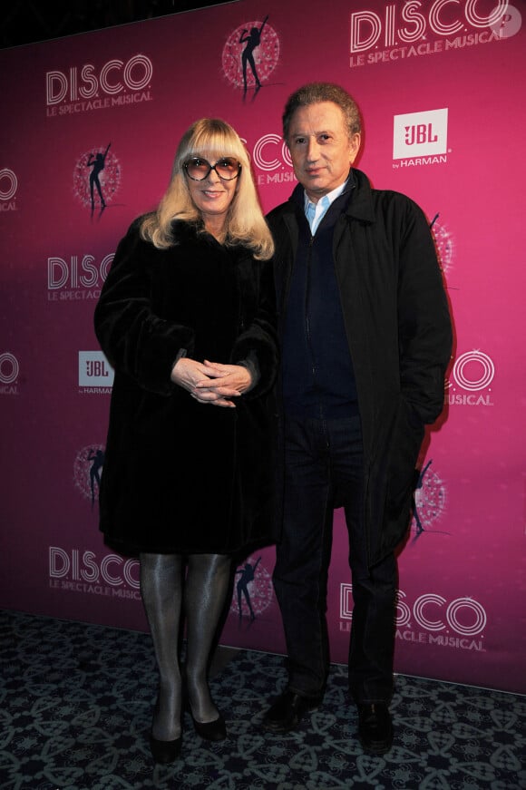 Michel Drucker et son epouse Dany Saval - Exclusif - Derniere du spectacle 'Disco' aux Folies Bergeres a Paris le 10 janvier 2014.