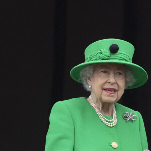 La reine Elisabeth II d'Angleterre - Jubilé de platine de la reine Elisabeth II d'Angleterre à Bukingham Palace à Londres, le 5 juin 2022. 