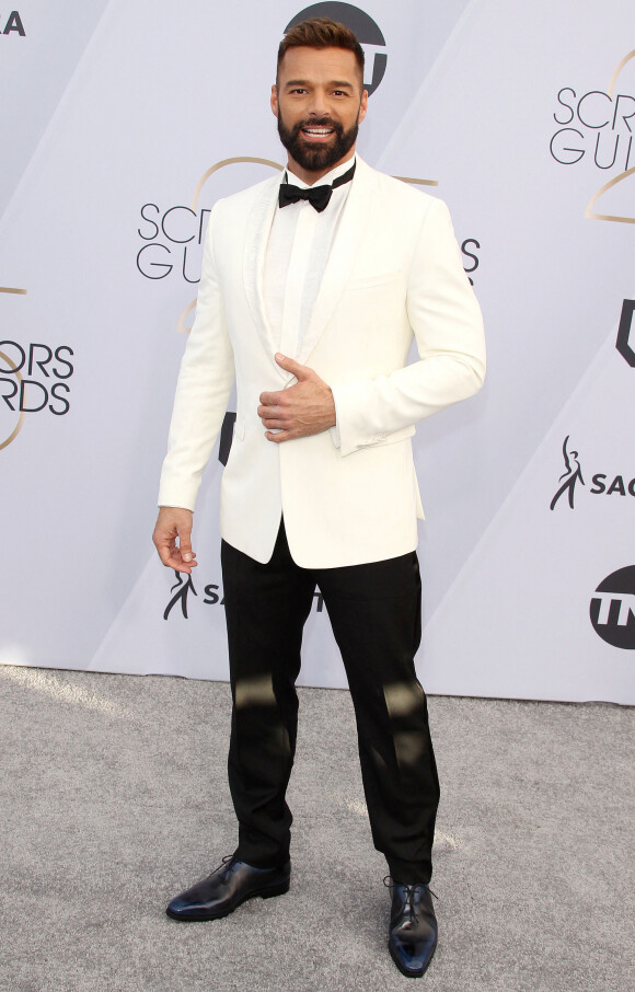 Ricky Martin - Photocall - 25ème cérémonie annuelle des Screen Actors Guild Awards au Shrine Audritorium à Los Angeles, le 27 janvier 2019. 