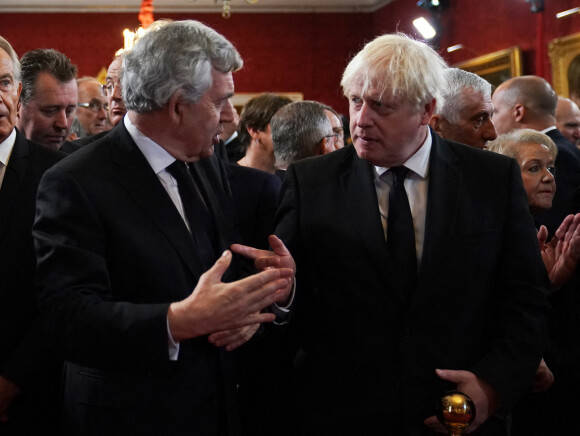 Gordon Brown, Boris Johnson - Personnalités lors de la cérémonie du Conseil d'Accession au palais Saint-James à Londres, pour la proclamation du roi Charles III d'Angleterre. Le 10 septembre 2022