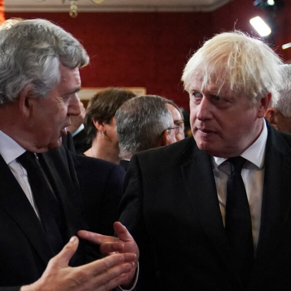 Gordon Brown, Boris Johnson - Personnalités lors de la cérémonie du Conseil d'Accession au palais Saint-James à Londres, pour la proclamation du roi Charles III d'Angleterre. Le 10 septembre 2022