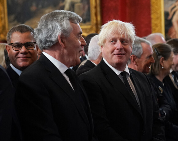 Gordon Brown, Boris Johnson - Personnalités lors de la cérémonie du Conseil d'Accession au palais Saint-James à Londres, pour la proclamation du roi Charles III d'Angleterre. Le 10 septembre 2022