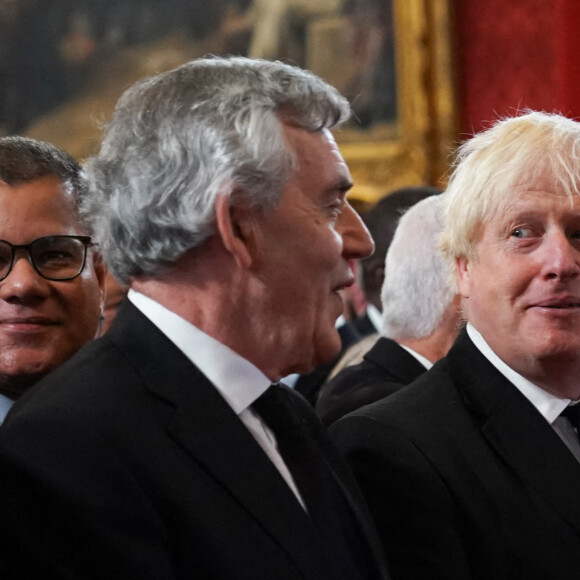 Gordon Brown, Boris Johnson - Personnalités lors de la cérémonie du Conseil d'Accession au palais Saint-James à Londres, pour la proclamation du roi Charles III d'Angleterre. Le 10 septembre 2022