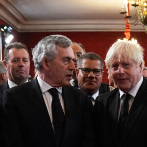 Gordon Brown, Boris Johnson - Personnalités lors de la cérémonie du Conseil d'Accession au palais Saint-James à Londres, pour la proclamation du roi Charles III d'Angleterre. Le 10 septembre 2022