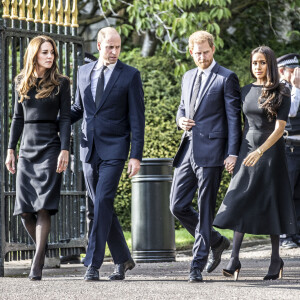 Le prince William, Kate Middleton, le prince Harry et Meghan Markle.