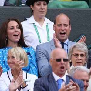 Le prince William et Kate Middleton dans les tribunes du tournoi de Wimbledon, le 5 juillet 2022.