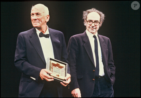 Archives - Jean-Luc Godard remet un prix lors de la clôture du Festival de Cannes.