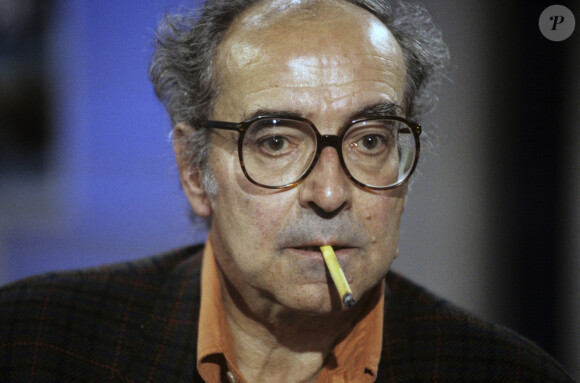 Archives - En France, à Paris, portrait de Jean-Luc Godard sur le plateau de l'émission "Bouillon de Culture". Le 10 septembre 1993. © Bernard Leguay via Bestimage