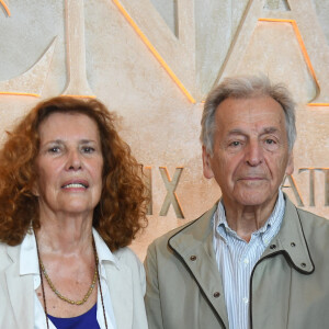 Costa Gavras et sa femme Michèle - Avant-première du film "Athena" à la salle Pleyel à Paris, le 13 septembre 2022. © Giancarlo Gorassini / Bestimage