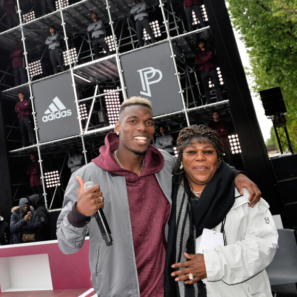 Paul Pogba et sa mère Yeo Moriba - Paul Pogba participe au lancement de sa 3e collection capsule Adidas à Paris le 30 avril 2018. © Veeren/Bestimage