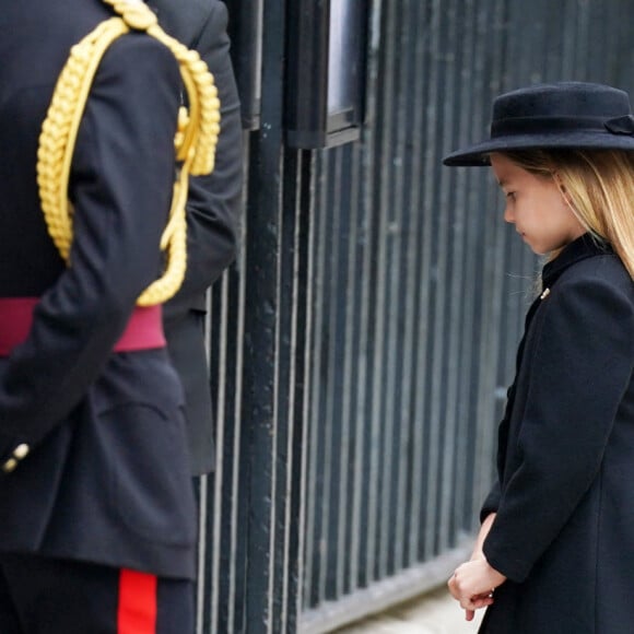 La princesse Charlotte arrive pour les obsèques de la reine Elizabeth II à l'abbaye de Westminster à Londres le 19 septembre 2022 Photo : Andrew Milligan/PA Photos/ABACAPRESS.COM