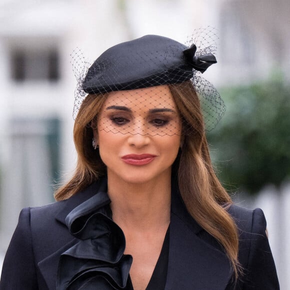 La reine Rania de Jordanie se rendent aux funérailles d'Elizabeth II, à Londres