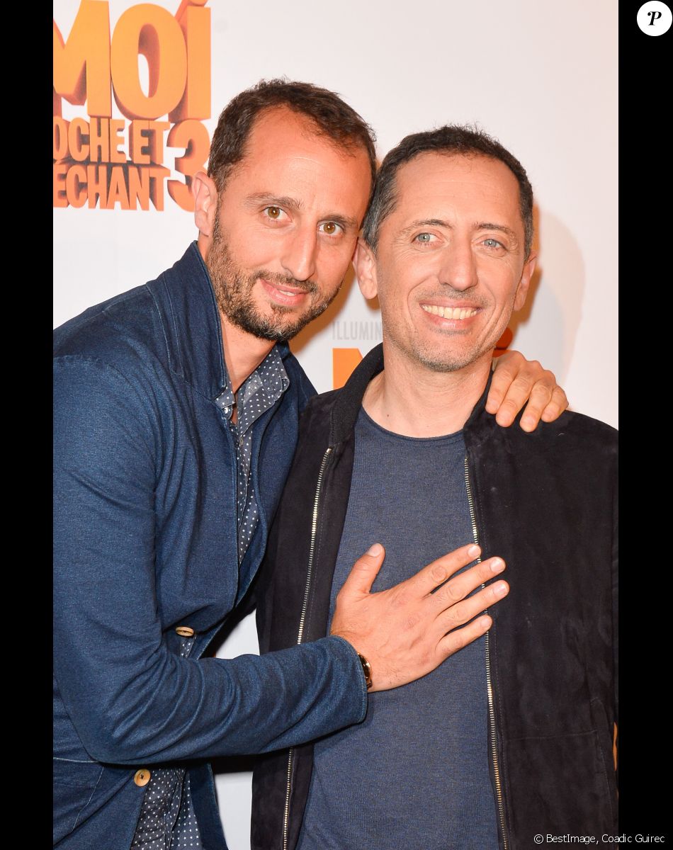 Arié Elmaleh et son frère Gad Elmaleh - Avant-première du film d'animation "Moi Moche et Méchant 3" au cinéma Gaumont Champs-Elysées Marignan à Paris. Le 27 juin 2017. © Coadic Guirec/Bestimage