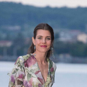 Charlotte Casiraghi et son compagnon Gad Elmaleh - Arrivées pour la soirée de mariage de Pierre Casiraghi et Beatrice Borromeo au château Rocca Angera (château appartenant à la famille Borromeo) à Angera sur les Iles Borromées, sur le Lac Majeur, le 1er août 2015. 