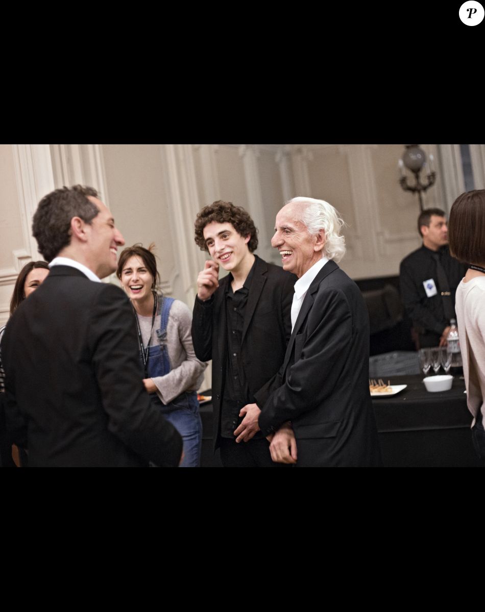 Exclusif - no web - Prix spécial - Gad Elmaleh et son père David - Gad Elmaleh triomphe avec son spectacle "Sans Tambour" à l'Opéra Garnier à Paris le 16 mars 2014. Pour la première fois, un humoriste s'est produit dans la prestigieuse salle de spectacle.