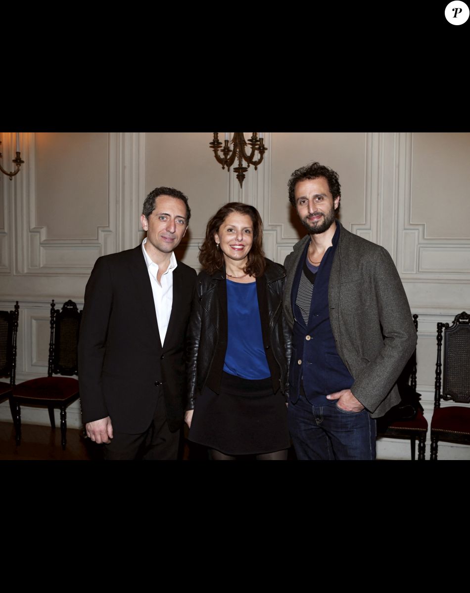 Exclusif - no web - Prix spécial - Gad Elmaleh, sa soeur Judith et son frère Arié - Gad Elmaleh triomphe avec son spectacle "Sans Tambour" à l'Opéra Garnier à Paris le 16 mars 2014. Pour la première fois, un humoriste s'est produit dans la prestigieuse salle de spectacle.