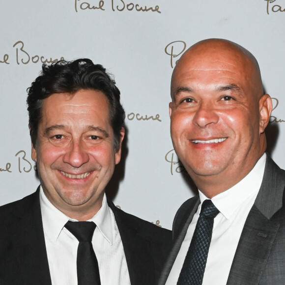 Exclusif - Laurent Gerra et Jérôme Bocuse (Président des Maisons Bocuse) - La Brasserie du Louvre Bocuse à l'occasion de la rentrée, a convié de nombreux invités à venir découvrir ou redécouvrir son magnifique cadre en plein centre de Paris le 22 septembre 2022. 3 ans après son inauguration, J. Bocuse a accueilli et chouchouté ses invités grâce aux mets typiquement lyonnais concoctés par ses Chefs Exécutifs Meilleurs Ouvriers de France. © Coadic Guirec/Bestimage