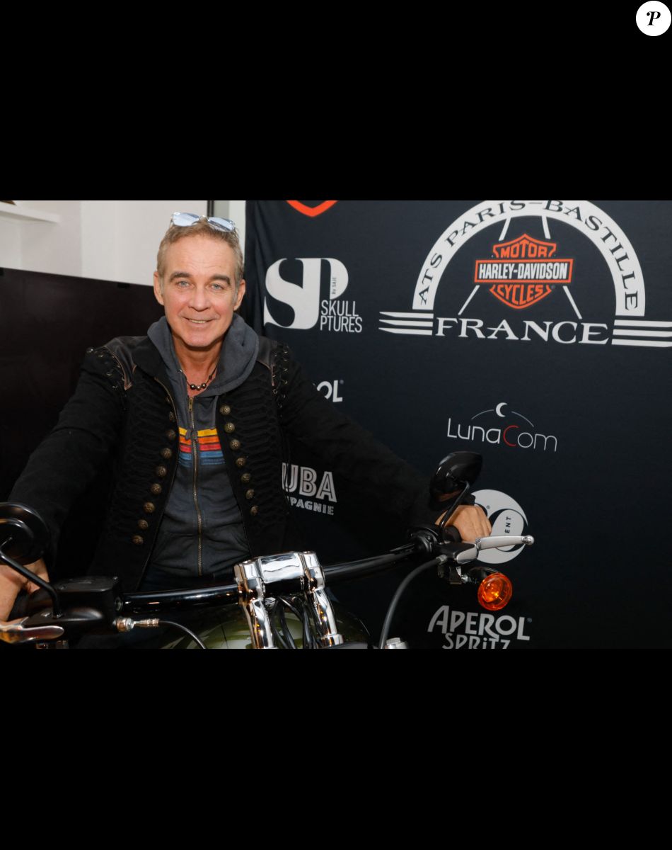 Pierre Cosso - Soirée de présentation des nouveautés de la marque Harley Davidson au showroom Beaumarchais à Paris, France, le 22 septembre 2022. © Christophe Clovis/Bestimage
