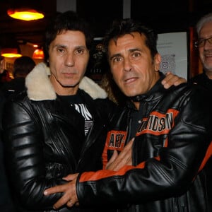 Jean-Luc Lahaye et Bébert, Les Forbans (Albert Kassabi) - Soirée de présentation des nouveautés de la marque Harley Davidson au showroom Beaumarchais à Paris, France, le 22 septembre 2022. © Christophe Clovis/Bestimage