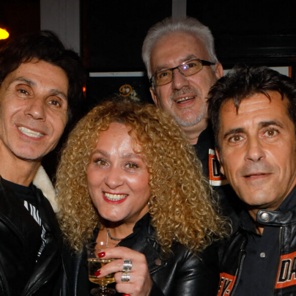 Jean-Luc Lahaye, Bébert, Les Forbans (Albert Kassabi) et guest - Soirée de présentation des nouveautés de la marque Harley Davidson au showroom Beaumarchais à Paris, France, le 22 septembre 2022. © Christophe Clovis/Bestimage