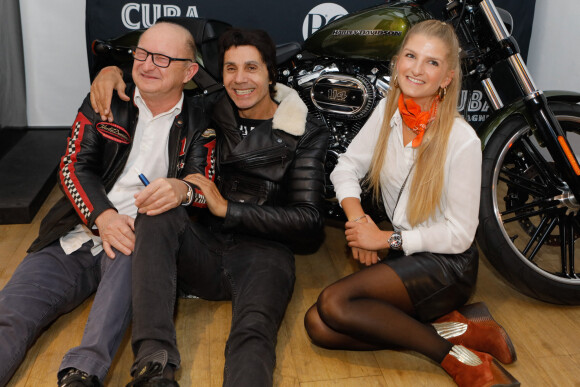 Jean-Luc Lahaye et guest - Soirée de présentation des nouveautés de la marque Harley Davidson au showroom Beaumarchais à Paris, France, le 22 septembre 2022. © Christophe Clovis/Bestimage