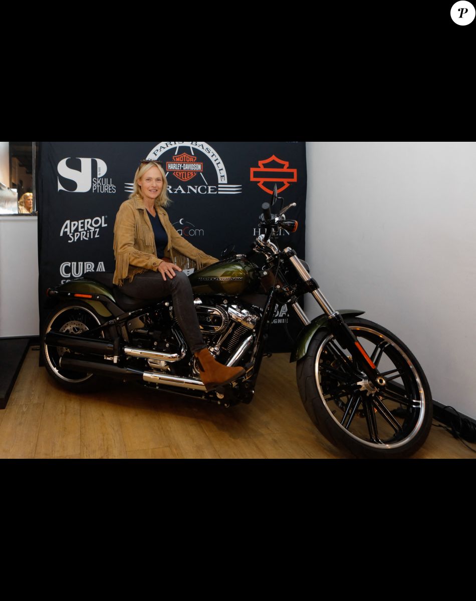 Alexandra Vandernoot - Soirée de présentation des nouveautés de la marque Harley Davidson au showroom Beaumarchais à Paris, France, le 22 septembre 2022. © Christophe Clovis/Bestimage