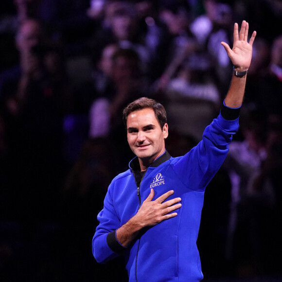 Roger Federer à la Laver Cup, à Londres, le 23 septembre 2022 Photo by John Walton/PA Wire/ABACAPRESS.COM