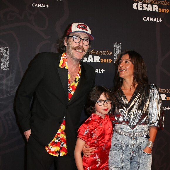 Romane Bohringer et Philippe Rebbot avec leur fille Rose - Photocall de la 44ème cérémonie des César à la salle Pleyel à Paris. Le 22 février 2019 © Borde-Jacovides / Bestimage