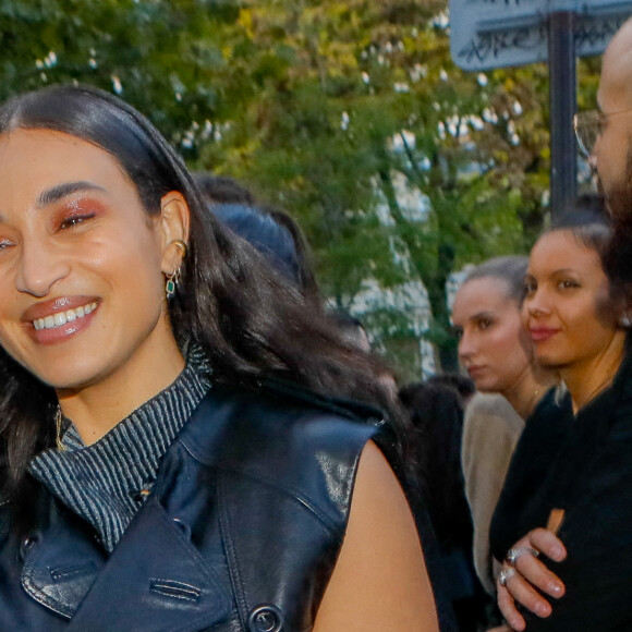 Camelia Jordana - Arrivées au défilé Acne Studios Collection Femme Prêt-à-porter Printemps/Eté 2023 lors de la Fashion Week de Paris, France, le 28 septembre 2022. © Veeren-Clovis/Bestimage 