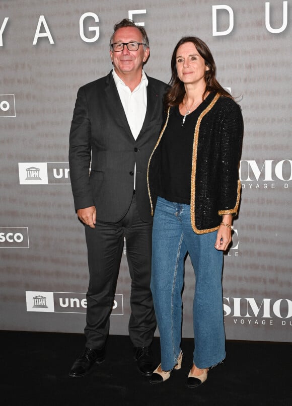 Bruno Pavlovsky et sa femme Nathalie Franson - Avant-première du film "Simone, Le Voyage Du Siecle" à l’Unesco à Paris le 28 septembre 2022. © Coadic Guirec/bestimage 
