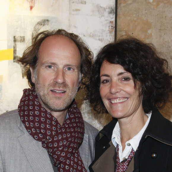 Exclusif - Jean Pierre Delest et Caroline Tresca - Inauguration de la galerie Caroline Tresca a Paris. Le 12 decembre 2013