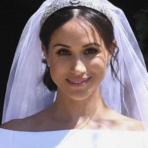 Meghan Markle, duchesse de Sussex, à la sortie de chapelle St. George au château de Windsor - Sortie après la cérémonie de mariage du prince Harry et de Meghan Markle en la chapelle Saint-George au château de Windsor, Royaume Uni, le 19 mai 2018. 