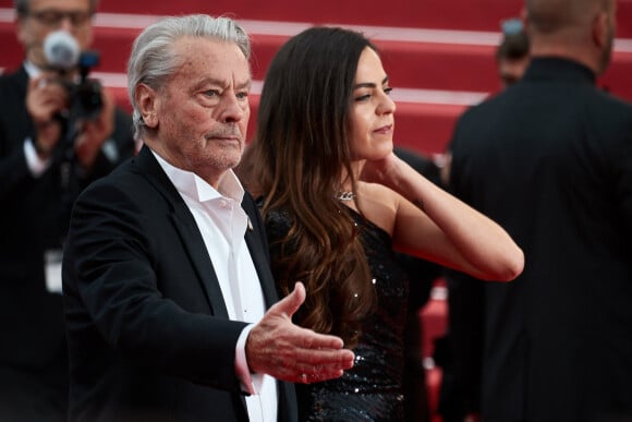 Alain Delon et sa fille Anouchka Delon lors de première du film "Une Vie Cachée Life" lors du 72ème Festival International du Film de Cannes, France. 