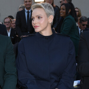 La princesse Charlène de Monaco au défilé Akris "Collection Prêt-à-Porter Printemps/Eté 2023" lors de la Fashion Week de Paris (PFW), le 1 octobre 2022. © Giancarlo Gorassini / Bestimage 