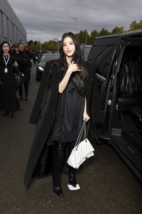Han So Hee - Arrivées au défilé Balenciaga, Collection Femme Prêt-à-porter Printemps/Eté 2023, lors de la Fashion Week de Paris. Le 2 octobre 2022. @ Da Silva-Perusseau/Bestimage