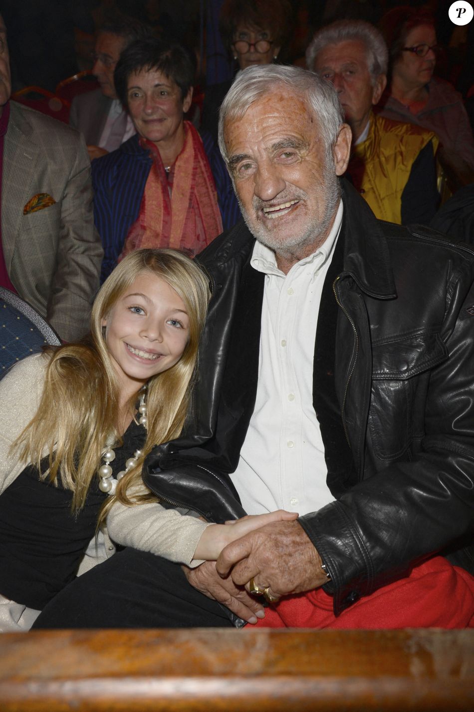 Jean-Paul Belmondo et sa fille Stella - Premiere de Silvia au Cirque