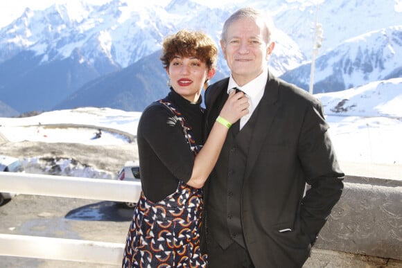 Lucia Passaniti, Francis Huster de Meurtres aux îles du Frioul - Photocall lors de la 24ème édition du Festival des Créations TV de Luchon. Le 9 février 2022. © Christophe Aubert via Bestimage