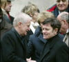 André Dussollier et Francis Huster lors des obsèques de Jacques Villeret en 2005.