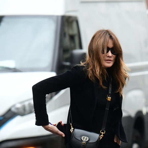 Exclusif - Carla Bruni-Sarkozy - Hommage à la chanteuse Dani en l'église Saint-Roch à Paris le 1er octobre 2022.