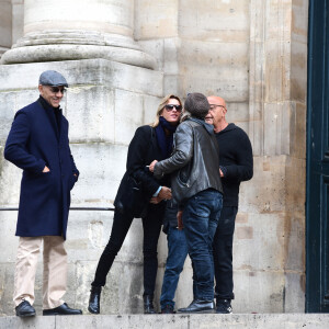 Exclusif - Sarah Poniatowski (Lavoine) et son compagnon Roschdy Zem, Jean-Louis Aubert - Hommage à la chanteuse Dani en l'église Saint-Roch à Paris le 1er octobre 2022.